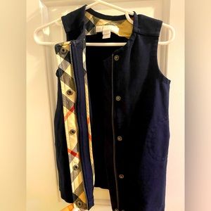 Toddler girl zipper vest dress